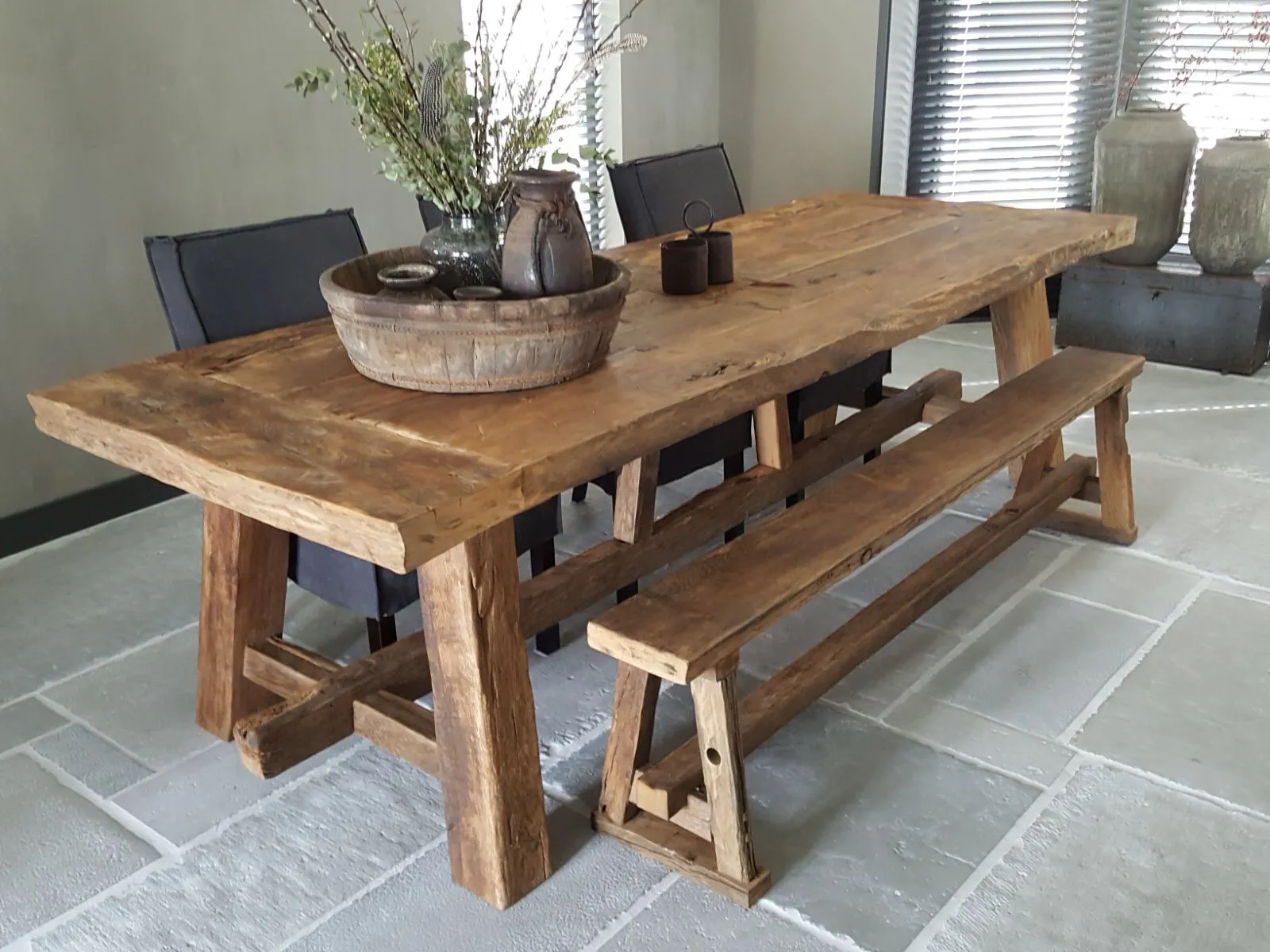 Landelijke eettafel — MoodsWood, oud eiken meubelmaker in Aalst (GLD)