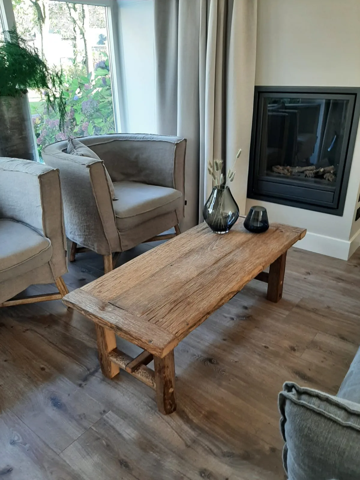 Oud eiken salontafel — MoodsWood