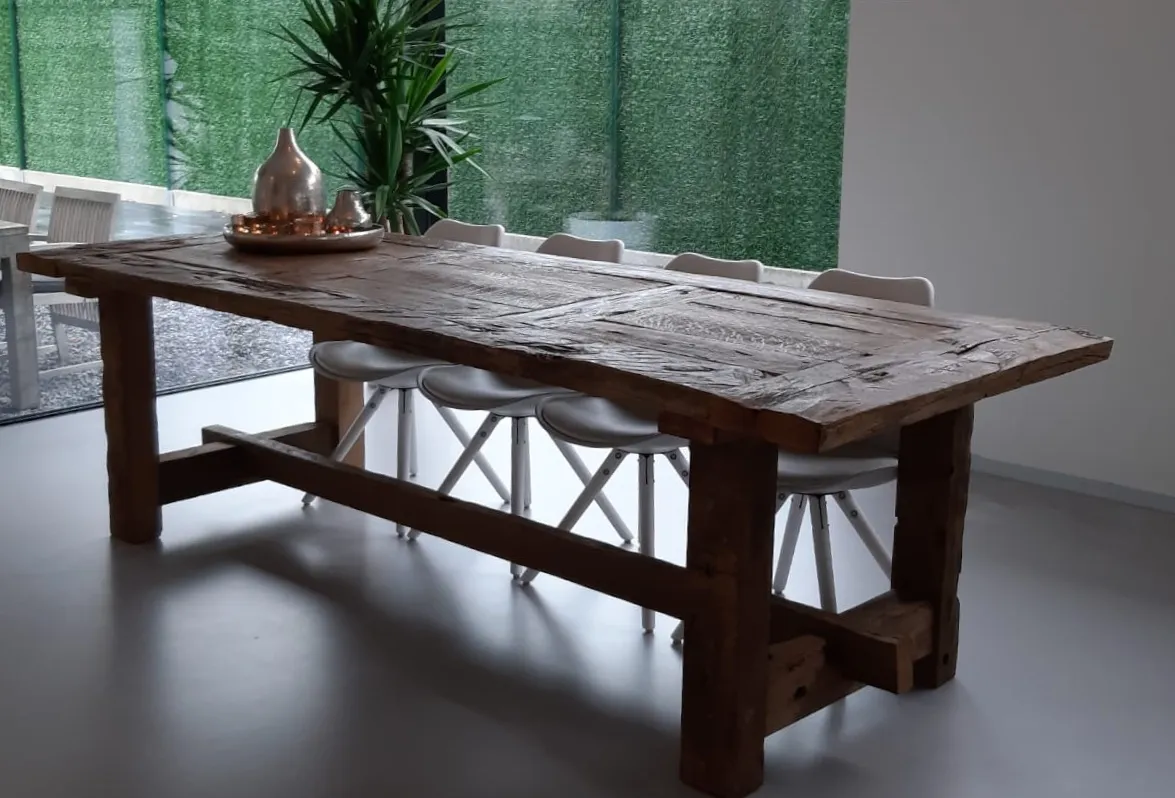 Oud eiken eettafel — MoodsWood, detailfoto 1