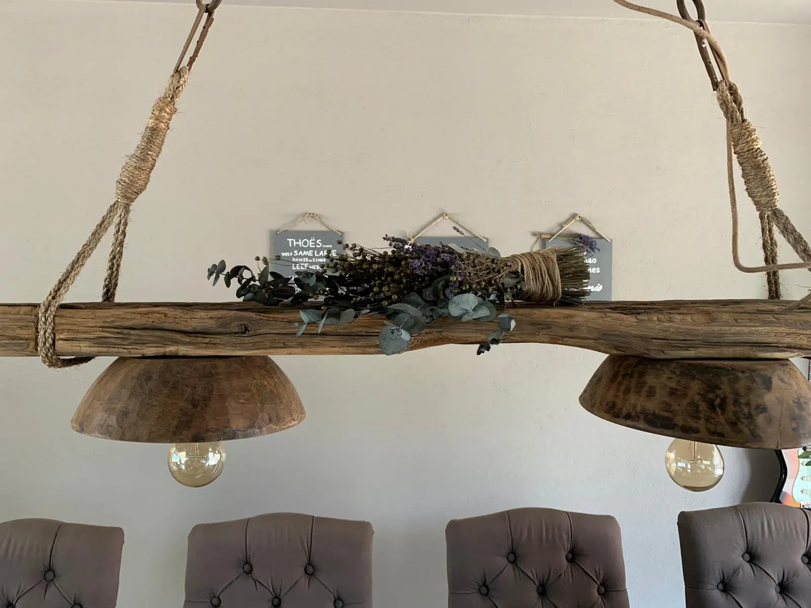 Oud eiken lamp — MoodsWood, detailfoto 1
